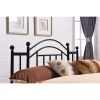 Full size Black Platform Bed Frame with Metal Slats and Headboard