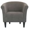 Graphite Grey Modern Classic Upholstered Accent Arm Chair Club Chair