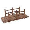 Solid Fir Wood 5-Ft Arch Garden Bridge Walkway - Great for Pond Landscaping