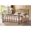 Twin Metal Platform Bed with Headboard & Footboard in Brushed Bronze