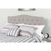 Twin size Light Grey Upholstered Button Tufted Headboard