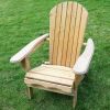 Folding Adirondack Chair for Patio Garden in Natural Wood Finish