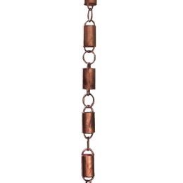 Solid Copper 8.5 Ft Rain Gutter Rain Chain