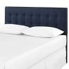 Full size Navy Fabric Modern Upholstered Headboard