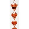 Solid 100% Copper 8-Foot Funnel Cup Rain Chain for Rain Gutter
