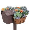 Mailbox Hanging Flower Planter with Coco Mat