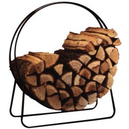 Round Circular 40-inch Steel Hoop Firewood Log Storage Rack