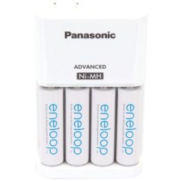Panasonic 4-position Charger With Aa Eneloop Batteries 4 Pk