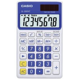 Casio Solar Wallet Calculator With 8-digit Display (blue)