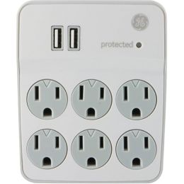 General Electric 6-outlet Surge-protector Wall Tap With 2 Usb Ports