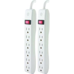 Ge 6-outlet Power Strip 2 Pk