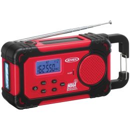 Jensen Am And Fm Weather Band Clock Radio With 4-way Power & Built-in Flashlight