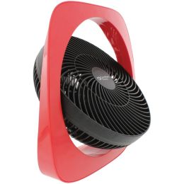 Comfort Zone 10" Square Turbo Fan (red And Black)