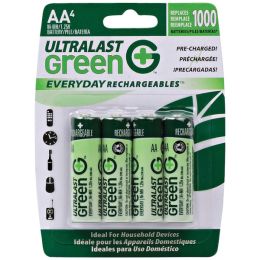 Ultralast Green Everyday Rechargeables Aa Nimh Batteries 4 Pk