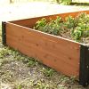 Solid Wood 3-Ft x 3-Ft Raised Garden Bed Planter Box - 12-inch High