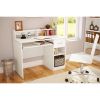 Contemporary Home Office Computer Desk in White Wood Finish