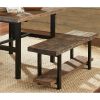 Modern Industrial Style Wood and Metal Accent Bench