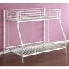 White Twin over Full Metal Bunk Bed