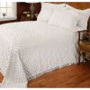 Twin size 100% Cotton Bedspread in Beige with Diamond Pattern