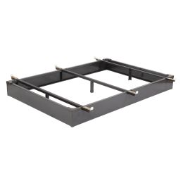 Twin size Hotel Style Metal Bed Base Frame with Flush-to-Floor Design
