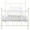 Twin size White Metal Platform Bed Frame with Headboard and Footboard