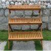 3-Tier Planter Stand in Eucalyptus Wood for Outdoor or Indoor Use