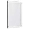 Frameless 35 x 24 inch Rectangle Bathroom Wall Mirror