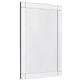 Frameless 35 x 24 inch Rectangle Bathroom Wall Mirror