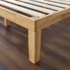 Twin Solid Wood Platform Bed Frame in Natural Finish
