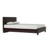 Queen size Dark Brown Faux Leather Upholstered Platform Bed Frame with Headboard