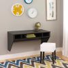 Contemporary Space Saver Floating Style Laptop Desk in Ebony